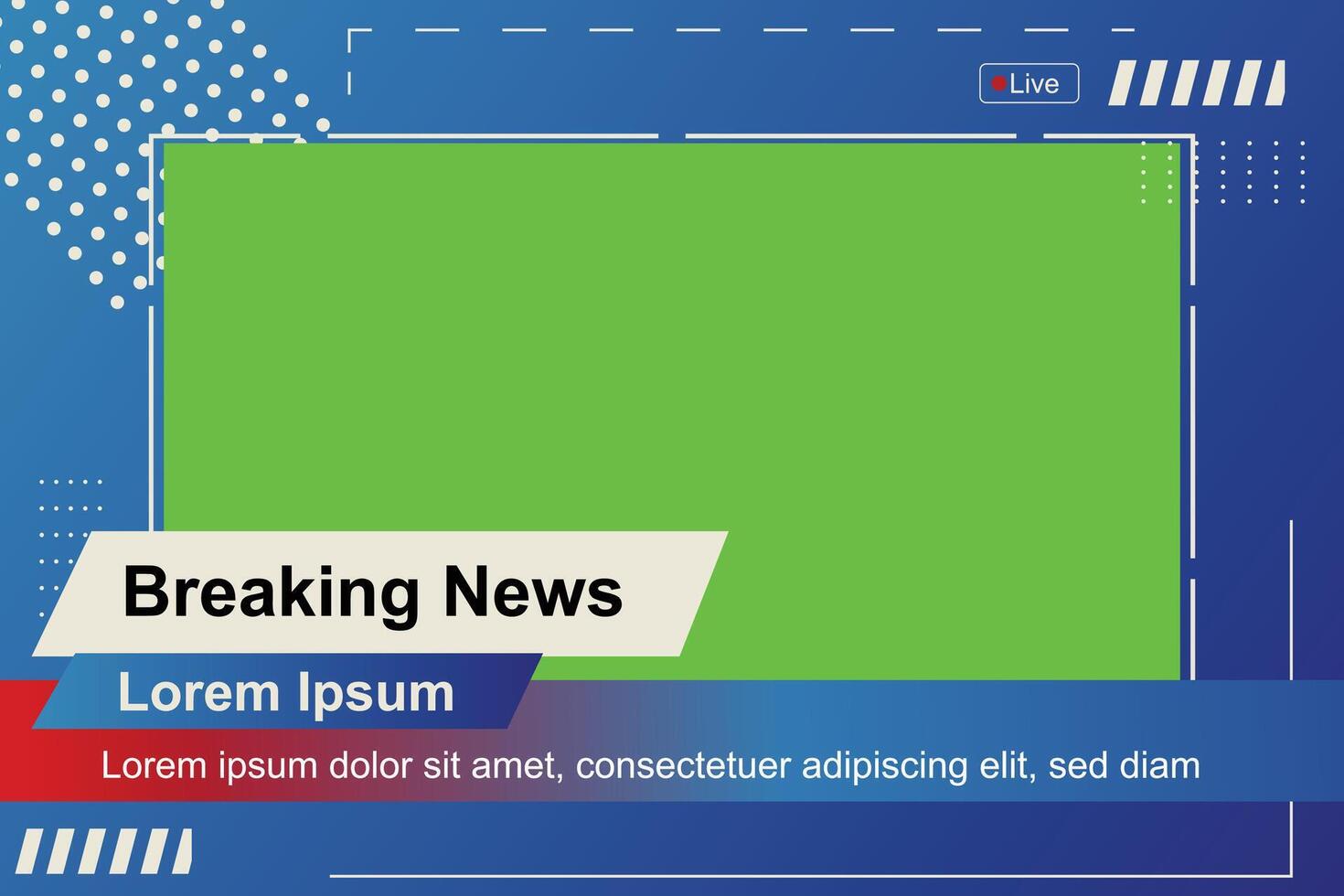 Breaking News logo template with red and silver color. for text, and live broadcast background. vector