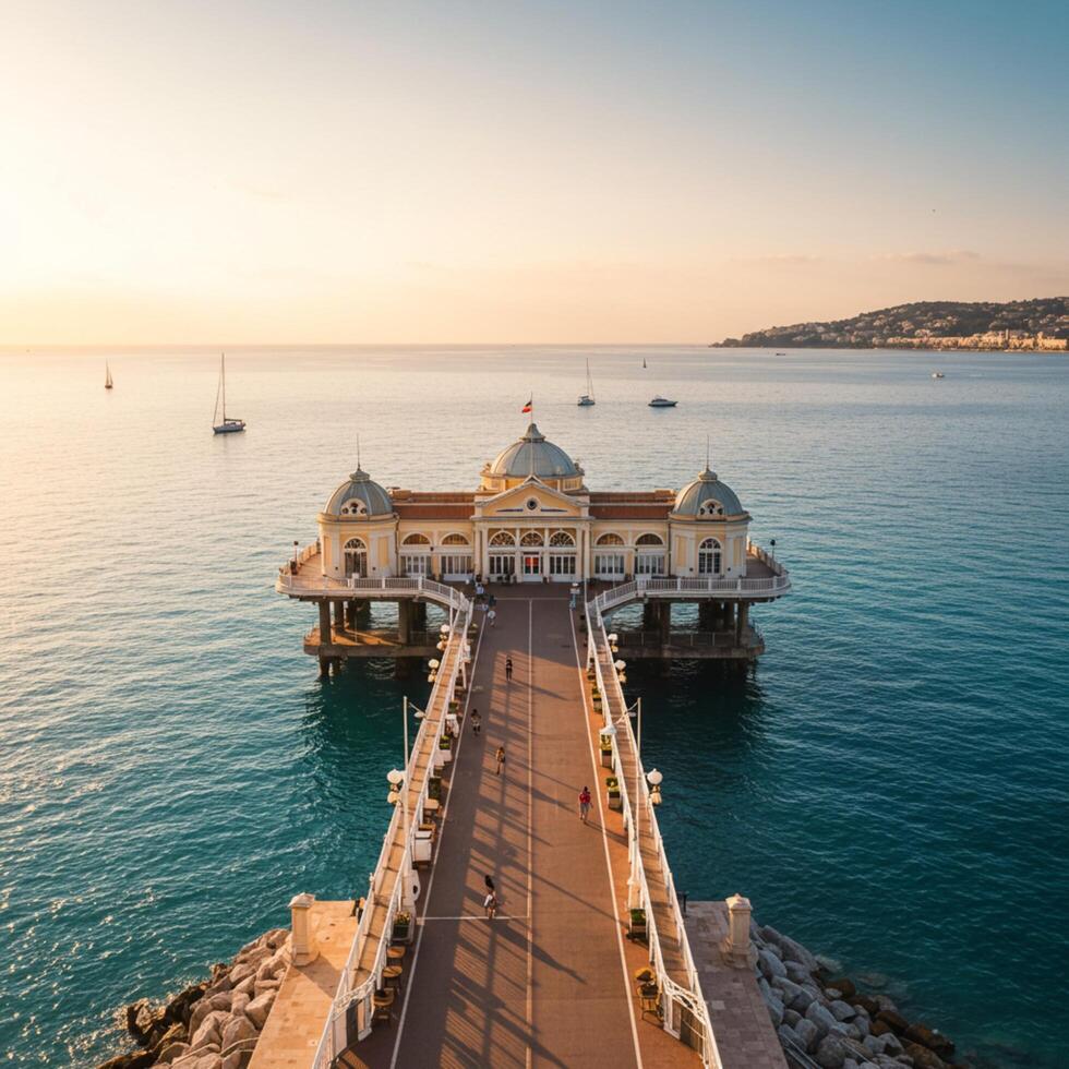 The pier at nice, france photo