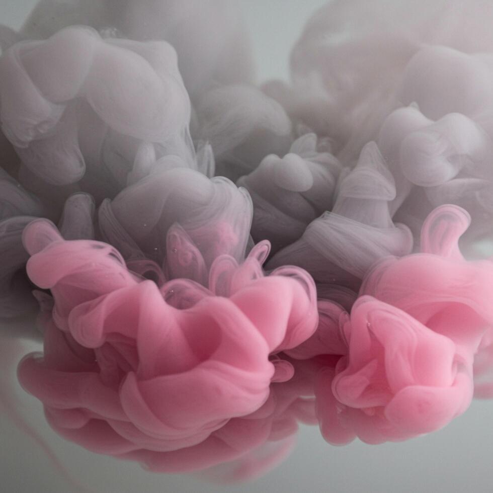 Pink and grey ink in water photo