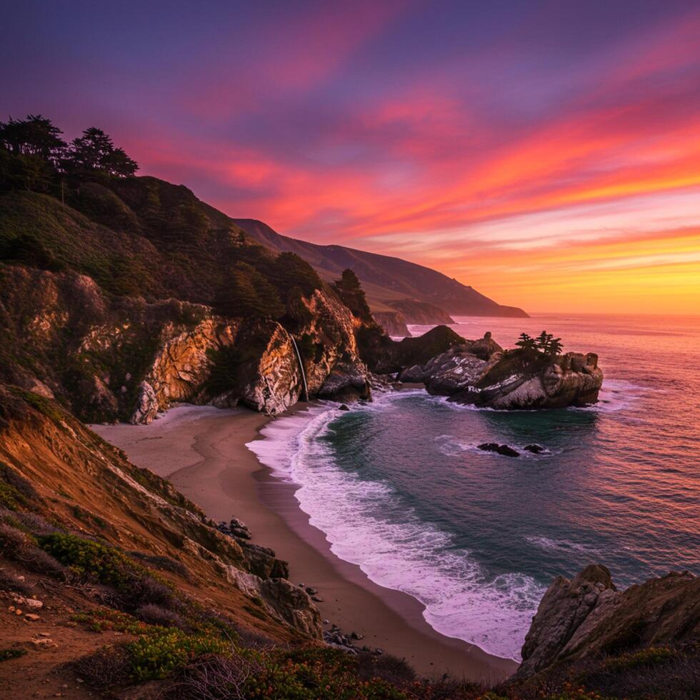 Big sur sunset by jason kim photo