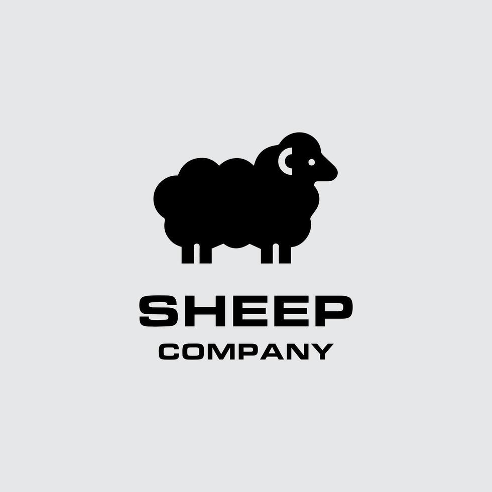 simple sheep goat logo design vector
