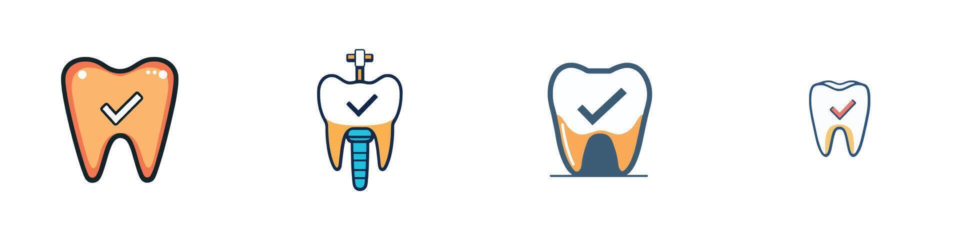 Dental Health Tooth Care and Cleaning Services vector