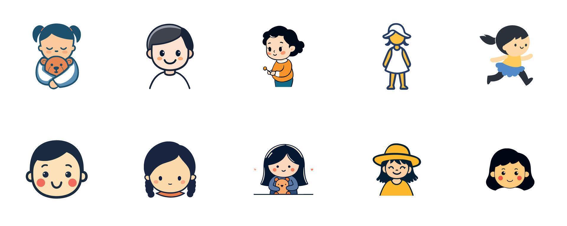 Joyful Children Engaging in Fun Activities Together vector