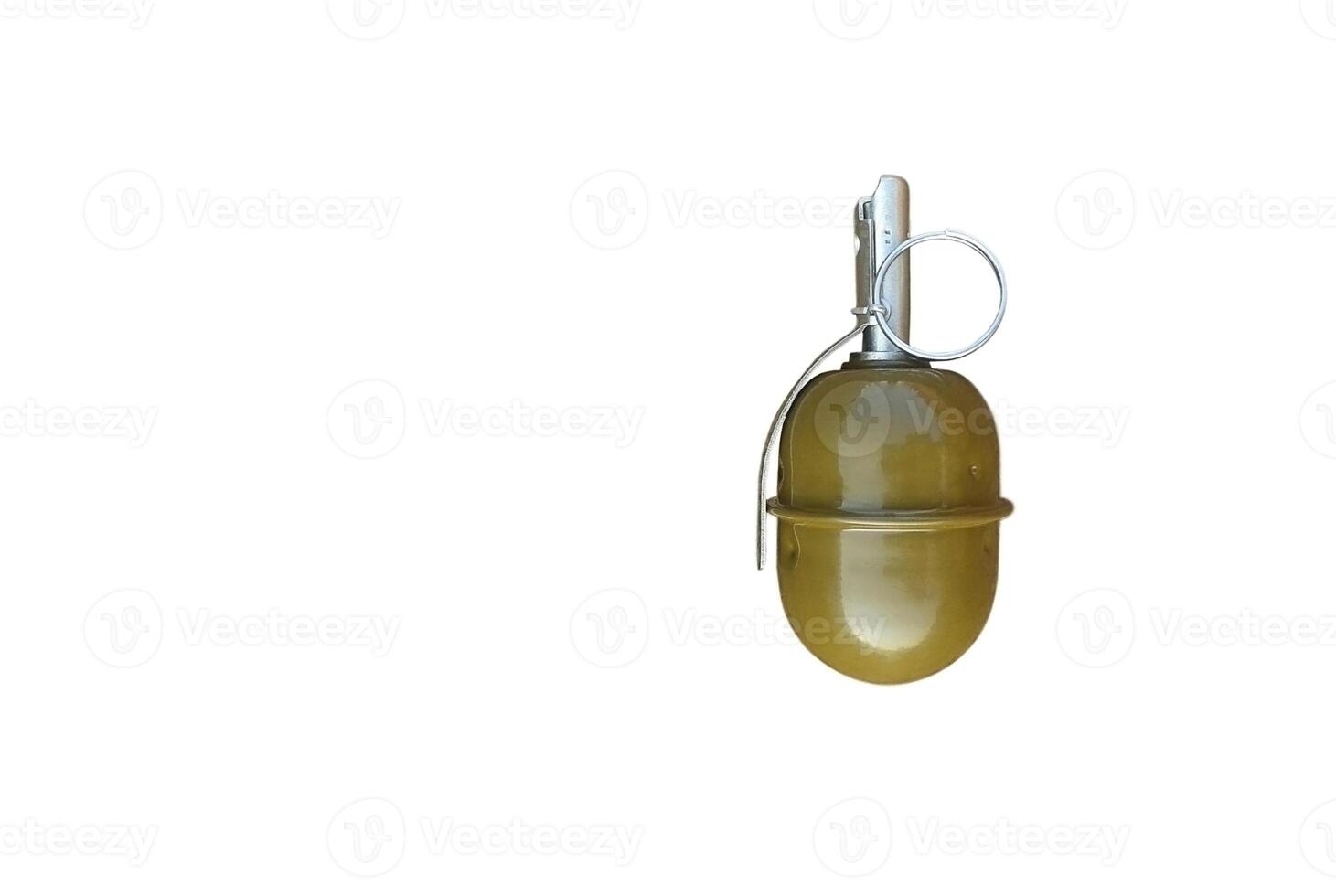 Combat hand grenade on white background photo