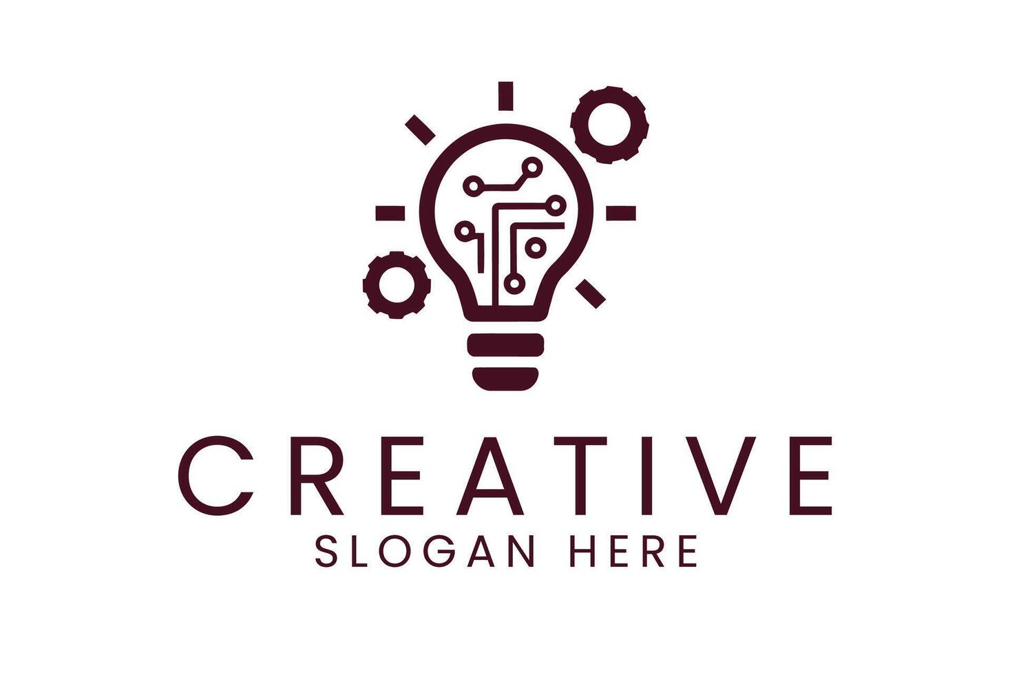 Innovative Technology Idea Lightbulb Design gear icon power modern vector