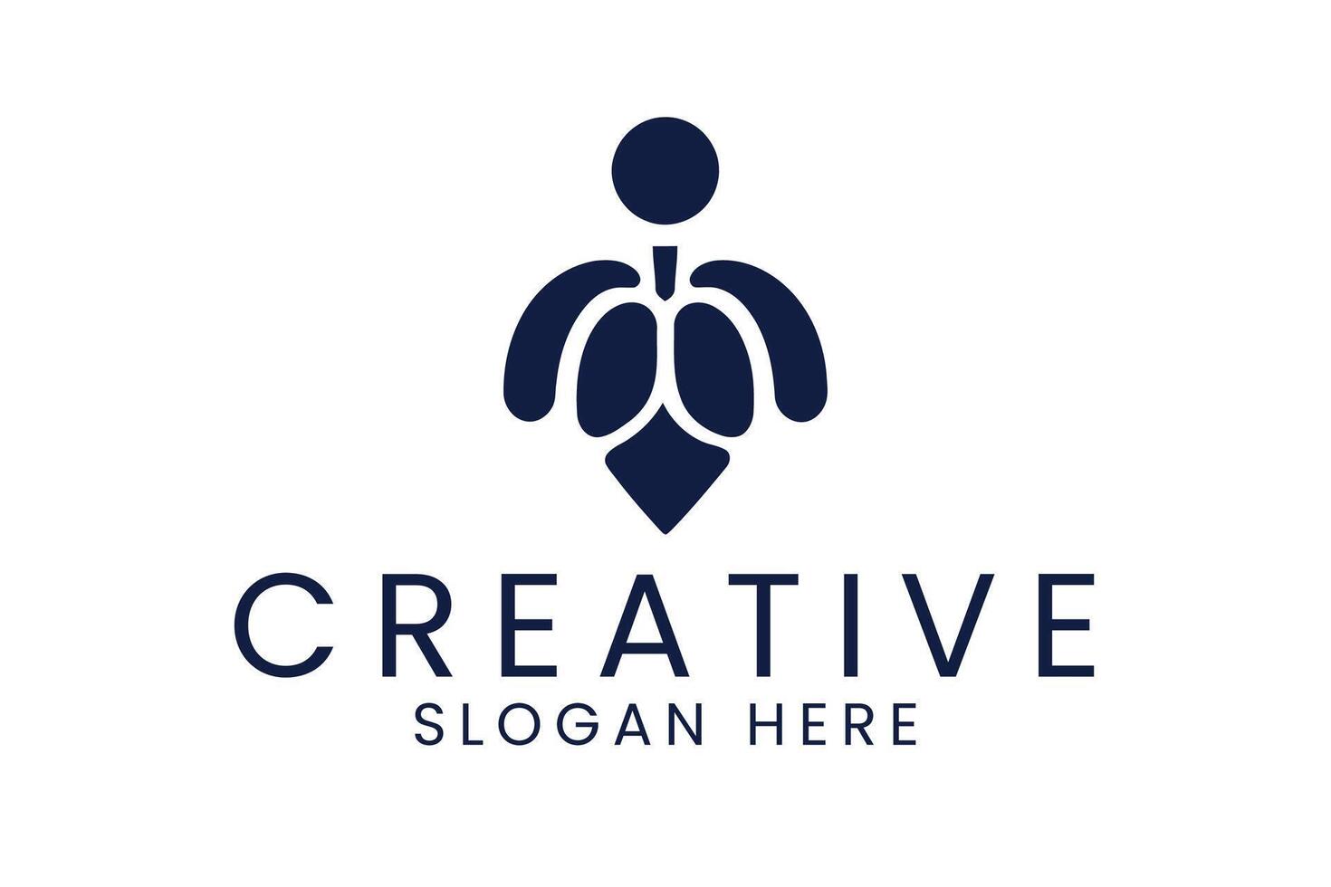 Elegant Abstract Design Modern Minimalist Style art icon dark blue navy vector