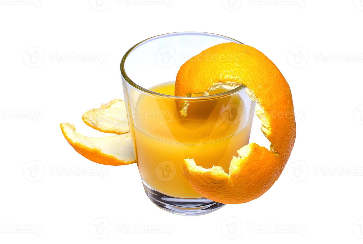 Fresh orange juice in a glass photo