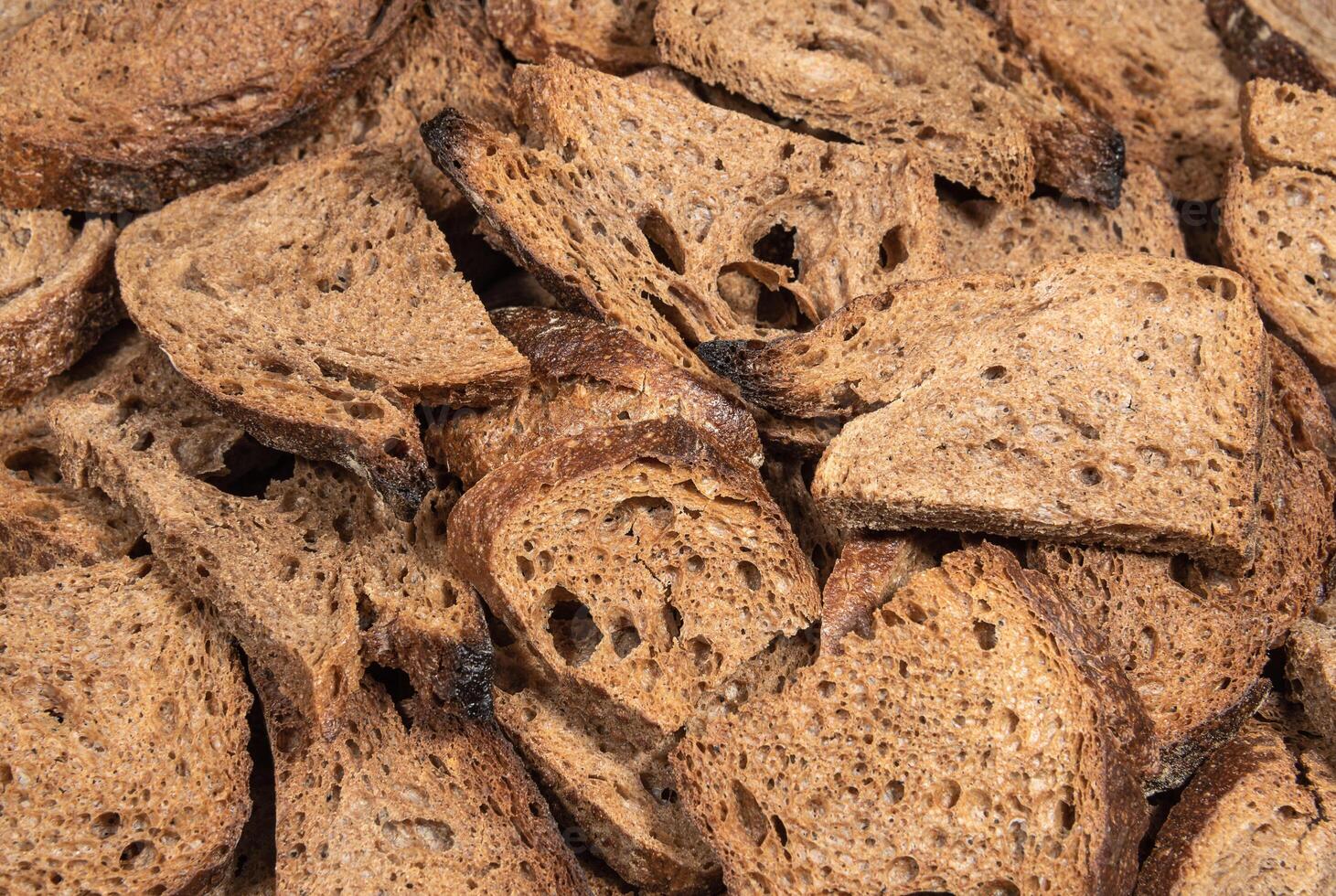 Slices of rye bread background photo