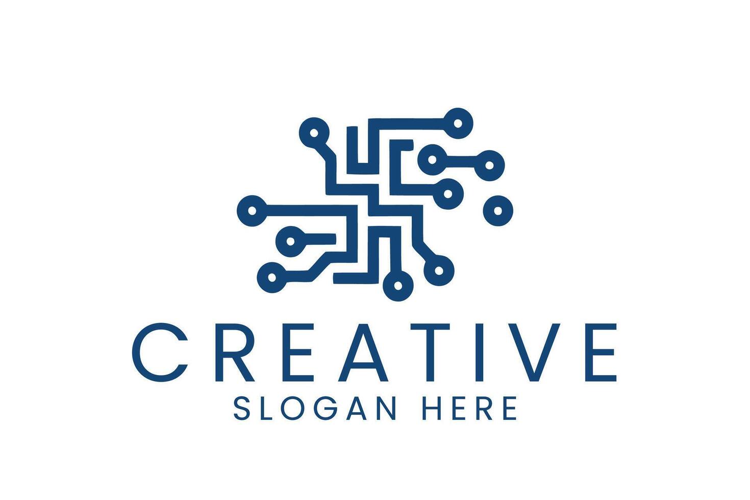 Abstract Technology Circuit Board art data icon blue line vector