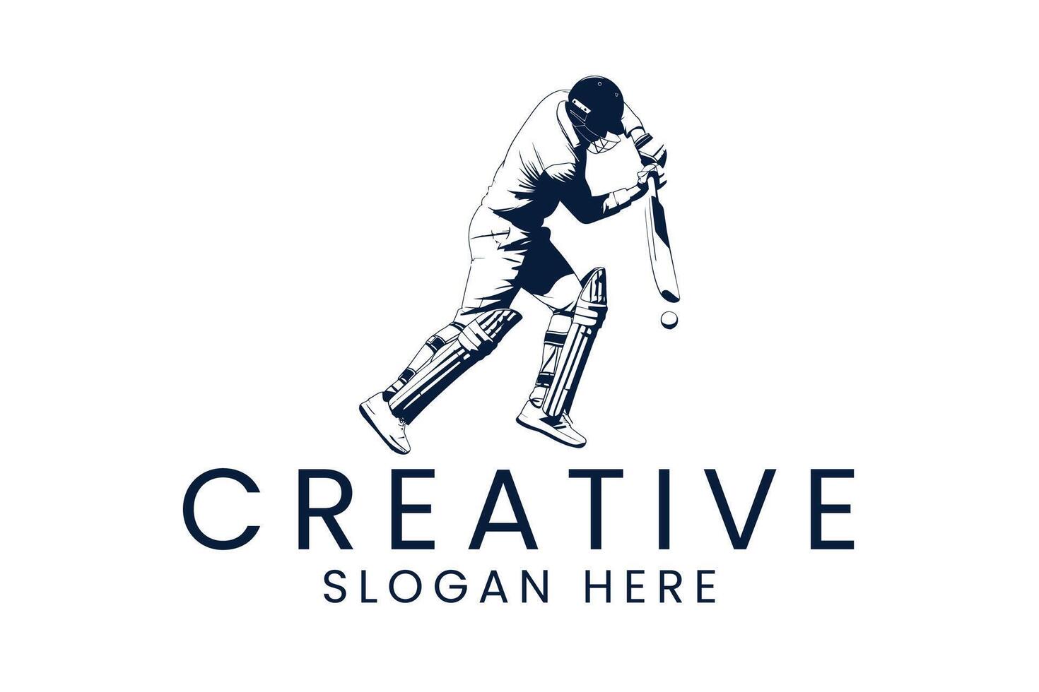 Dynamic Cricket Player Action Pose Graphic game icon team fast blue vector