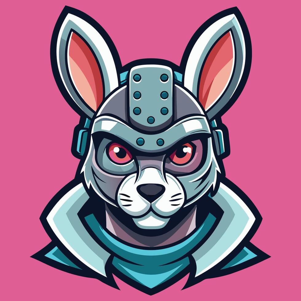 A cartoonish Rabbit wear hockey mask hockey player new 2025 vector