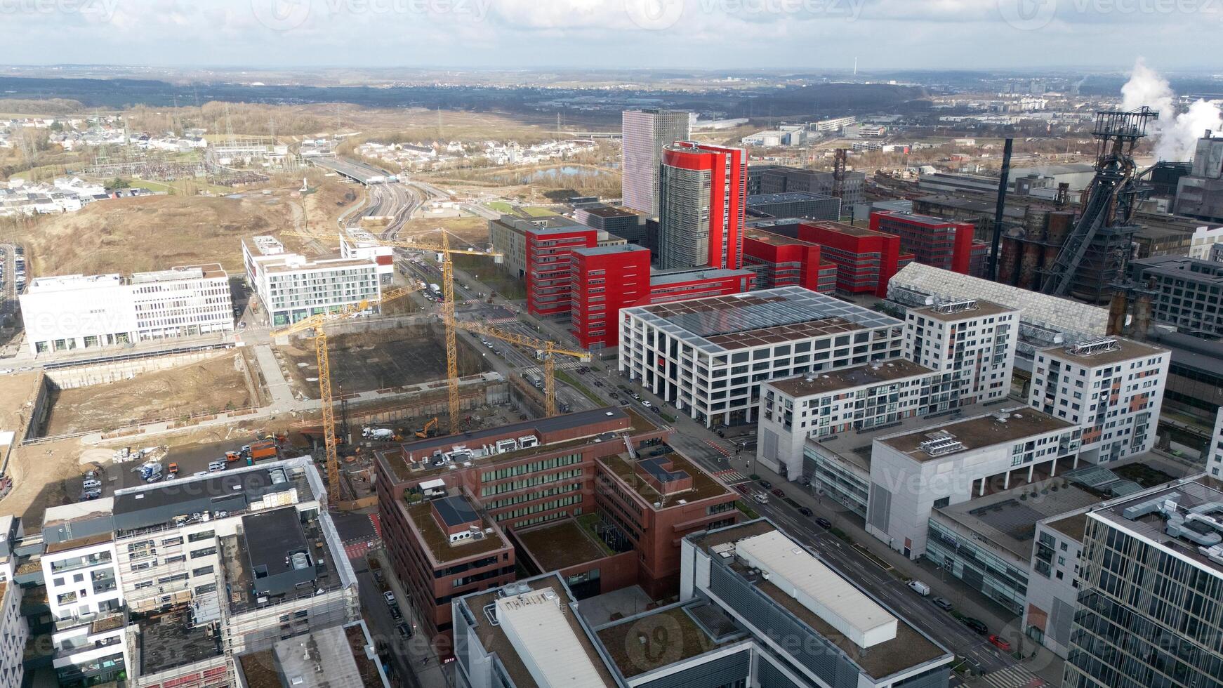 Aerial View of Esch-sur-Alzette Urban Redevelopment and Construction photo