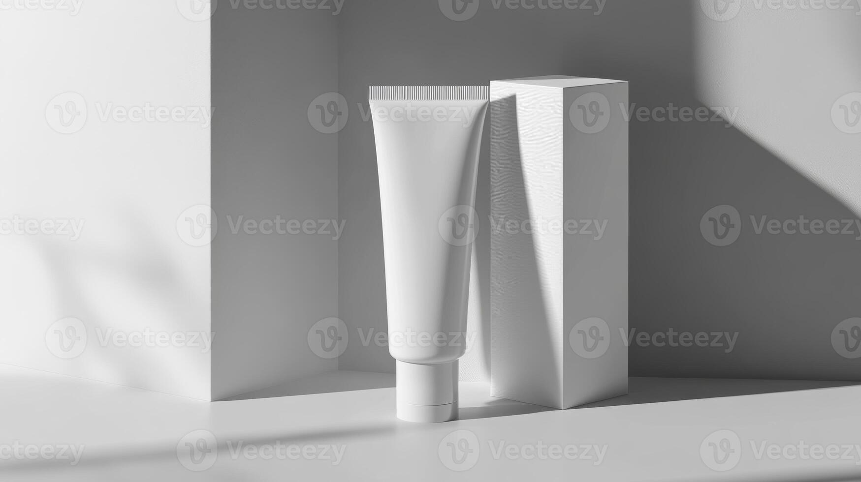 A tube of cream is sitting on a table photo