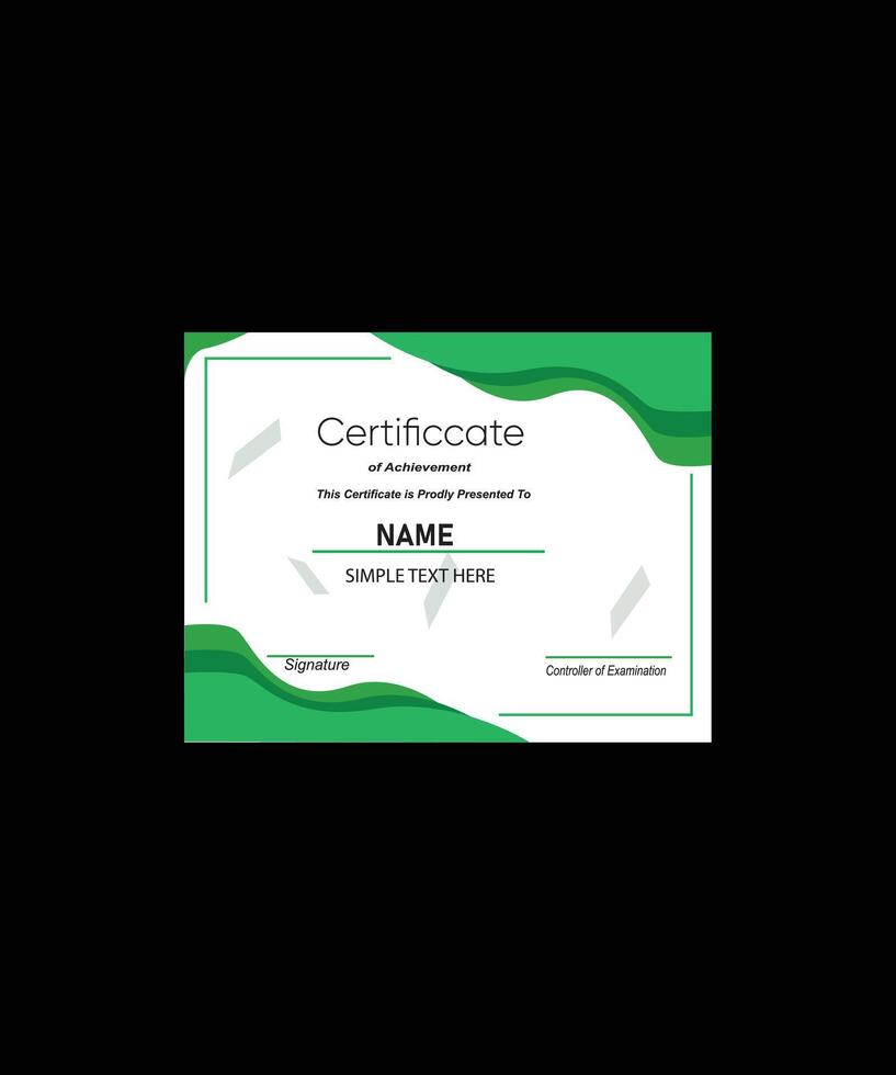 modern luxury certificate of achievement vector