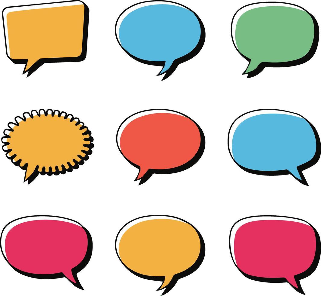 Simple speech bubble icon, silhouette illustration, ideal for conversation and discussion themes vector