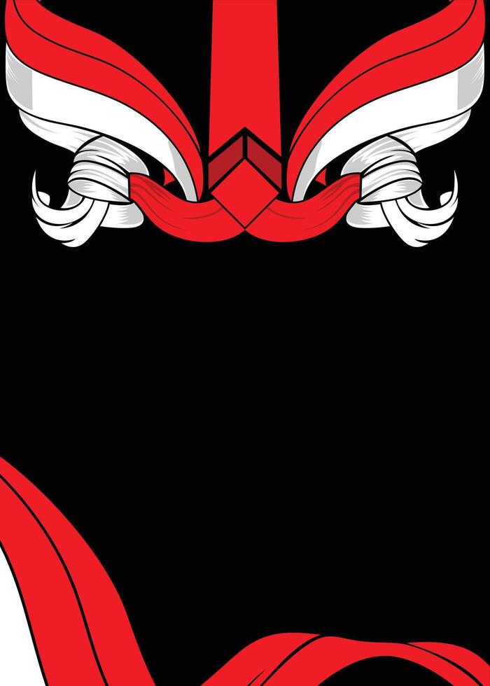 Garuda Spirit Jersey Template Red and White Bold Design vector