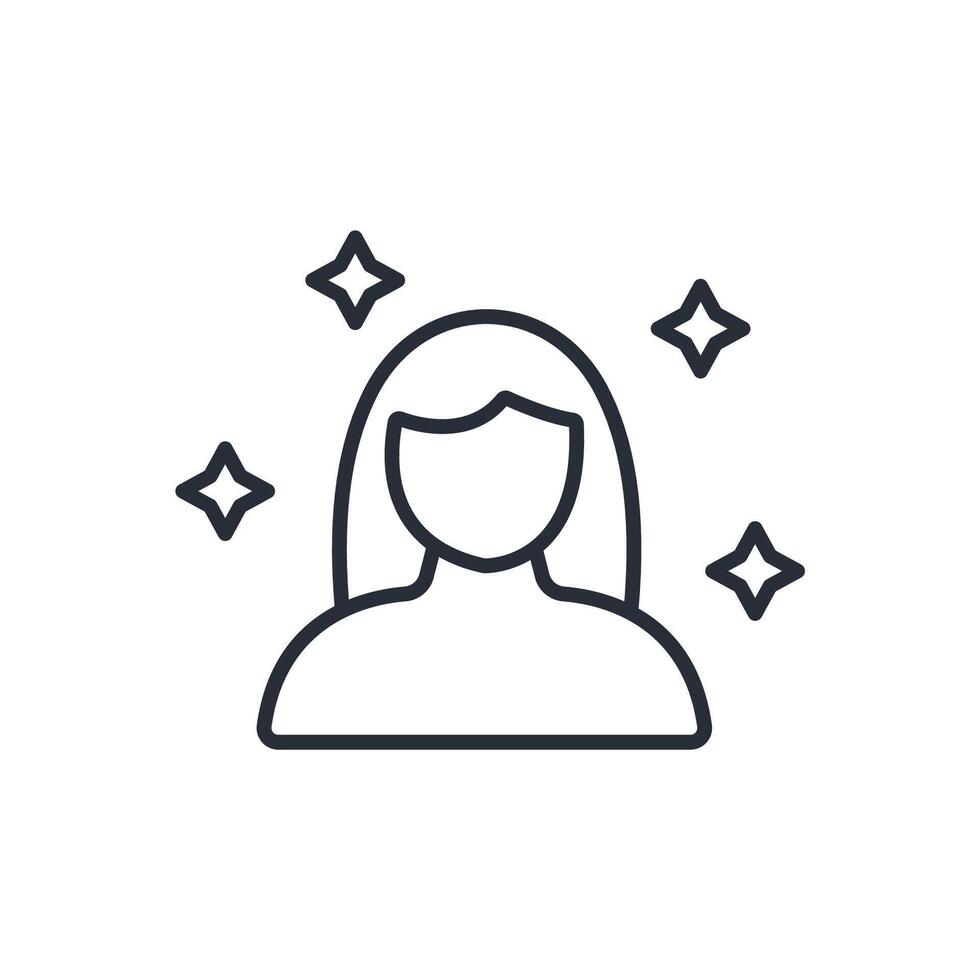 skincare line icon vector