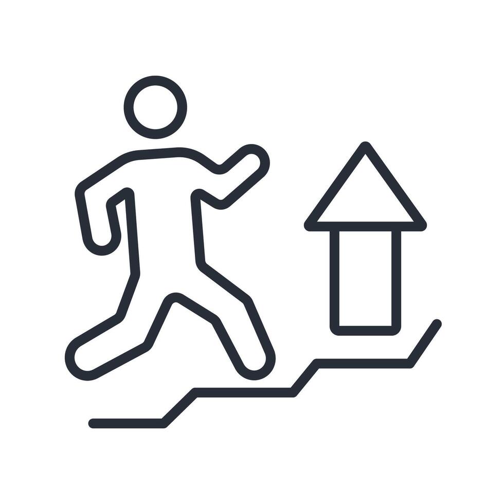 achievement line icon vector