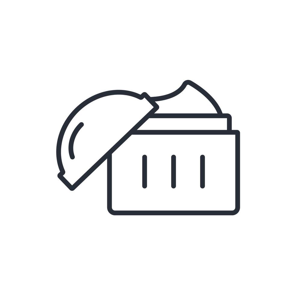 cream line icon vector