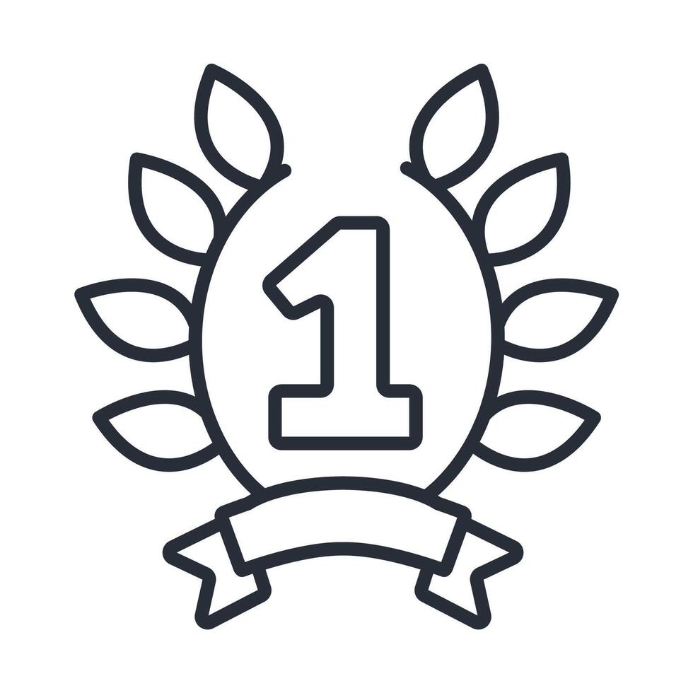 first line icon vector