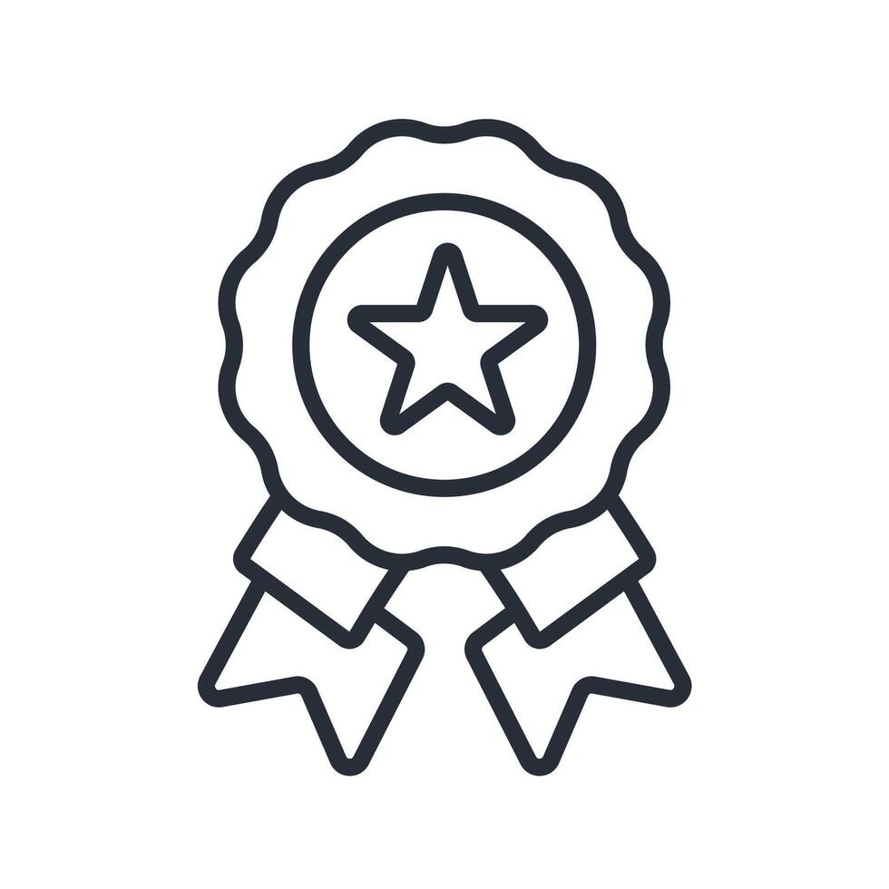 badge line icon vector