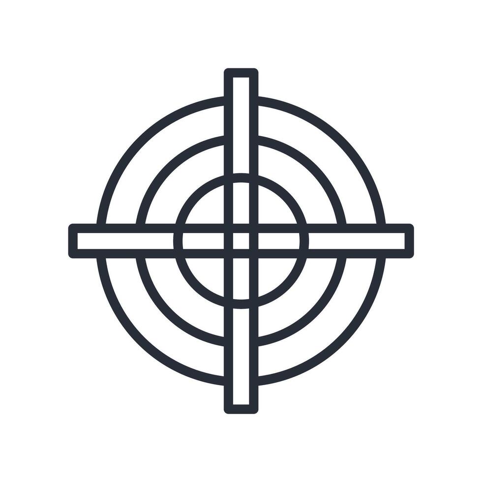 aim line icon vector