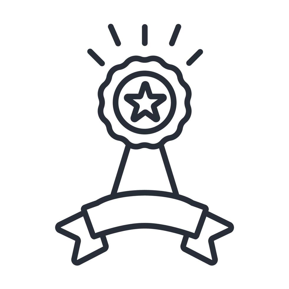 prize line icon vector
