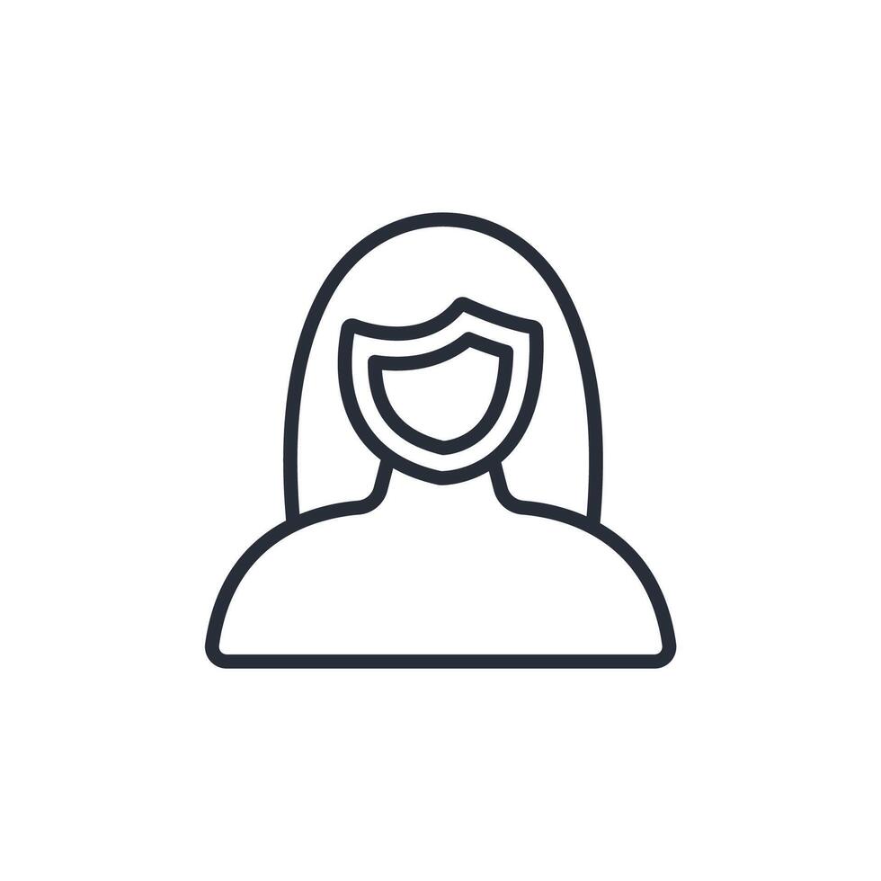 face mask skin care line icon vector