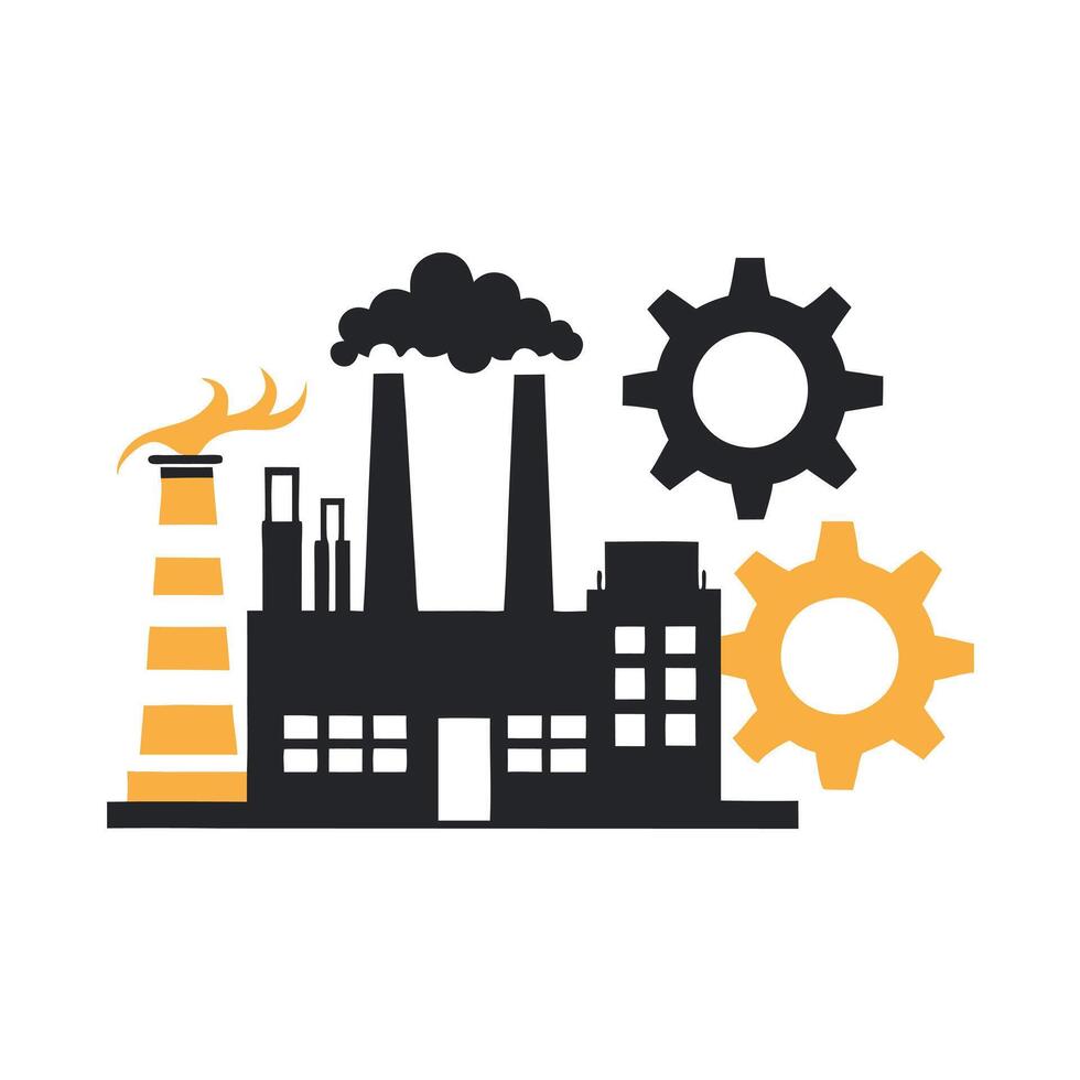 Industrial symbol graphic design. vector