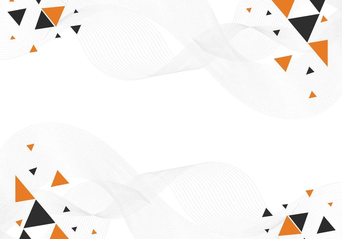 abstract background with triangles and wavy lines on white background vector