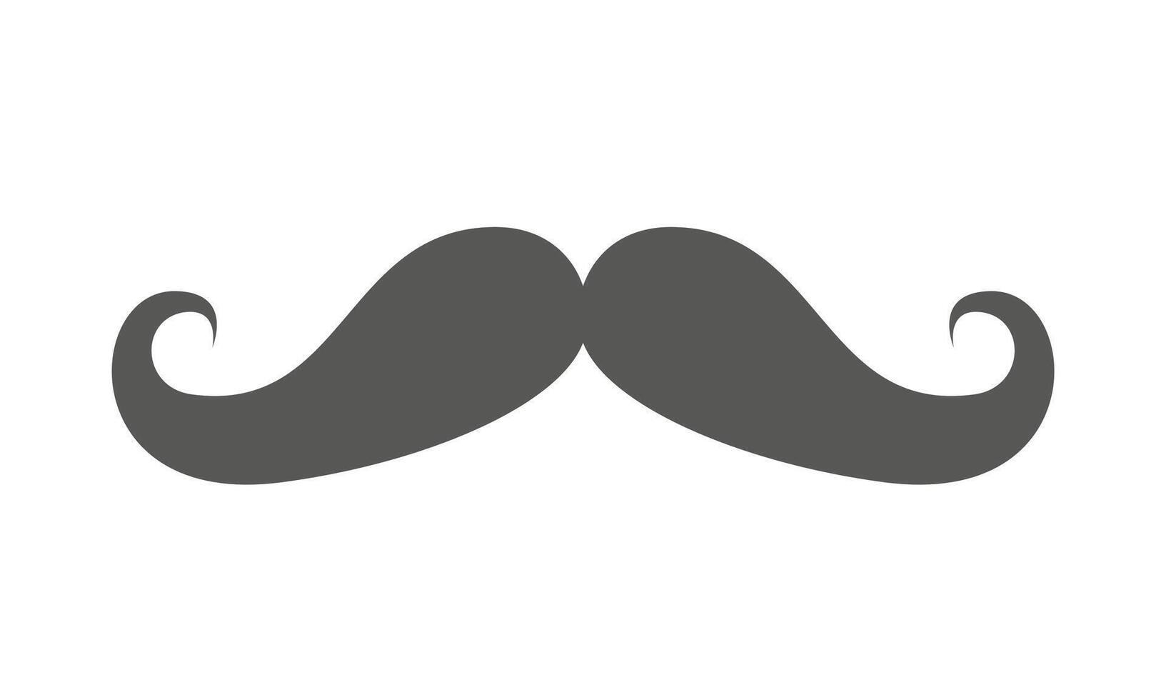 Vintage moustache silhouette vector