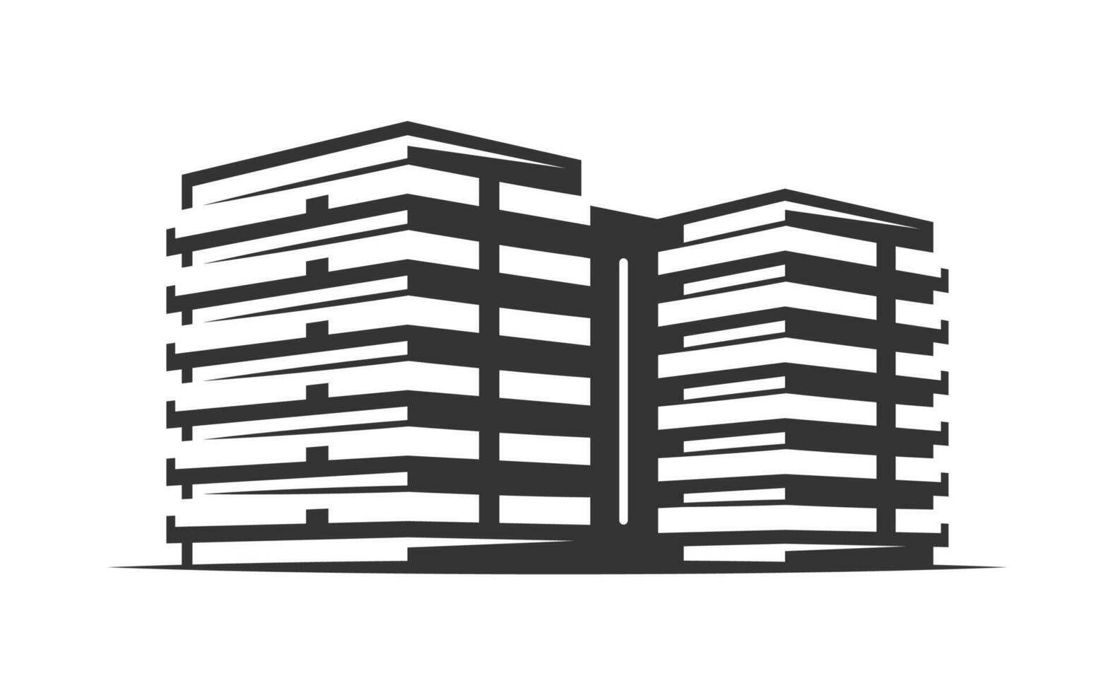 Business skyscraper building construction isolated on white background vector