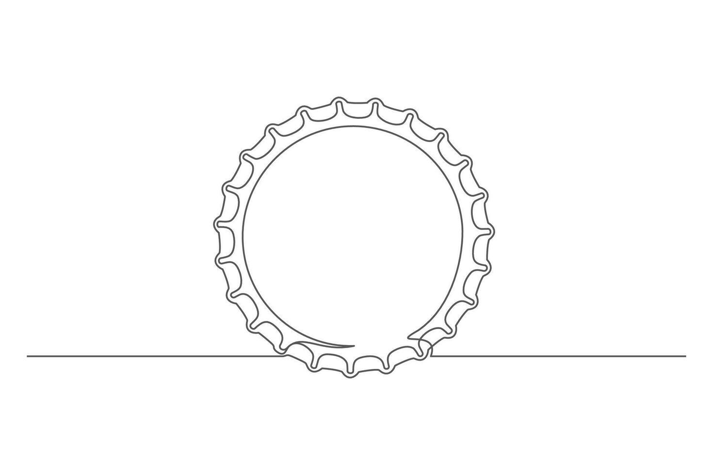 Continuous one line bottle cup vector