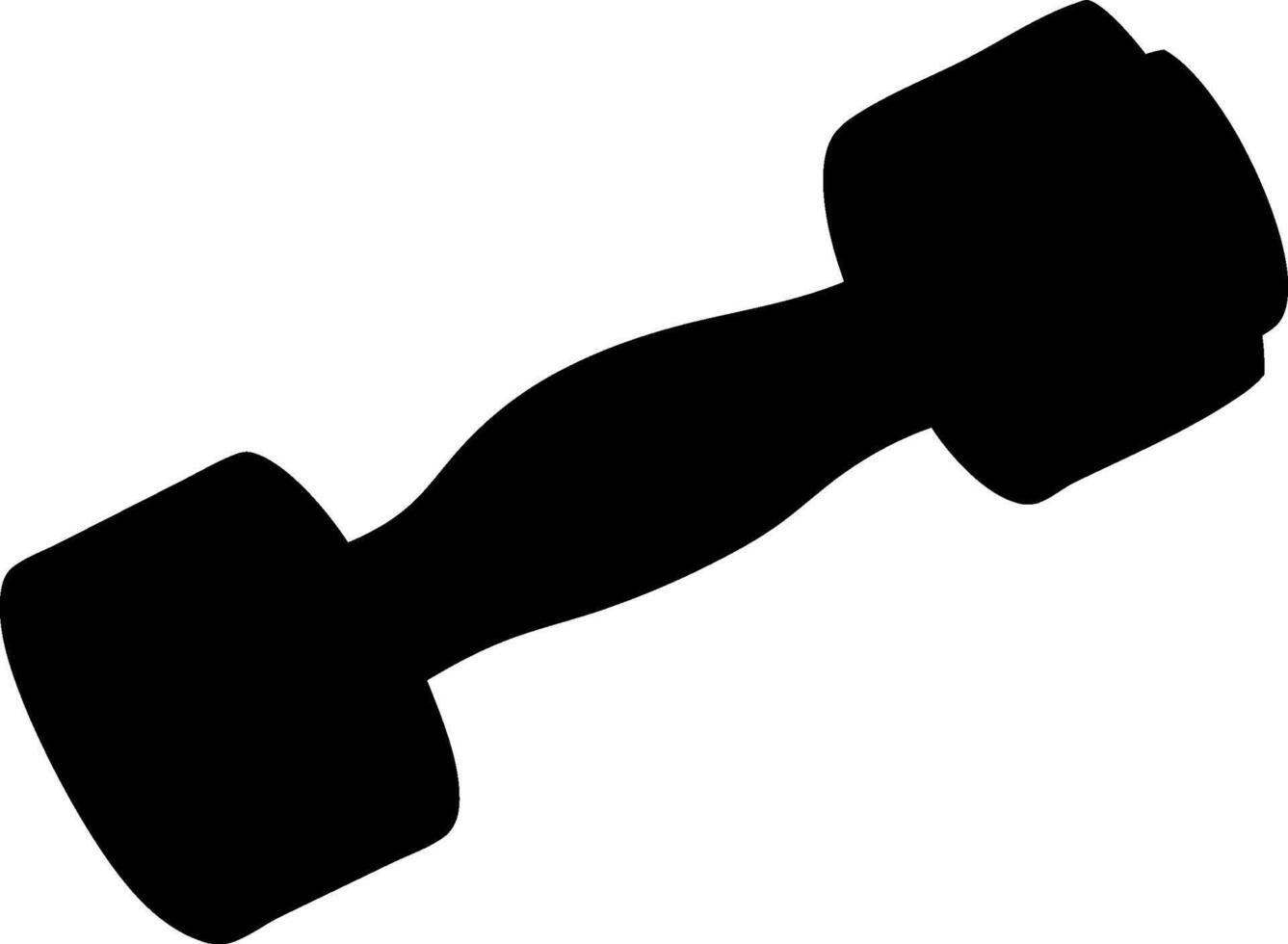 Dumbbell Silhouette Isolated On White For Gym Fitness And Workout Concept Design For Posters And Backgrounds Ideal For Websites vector