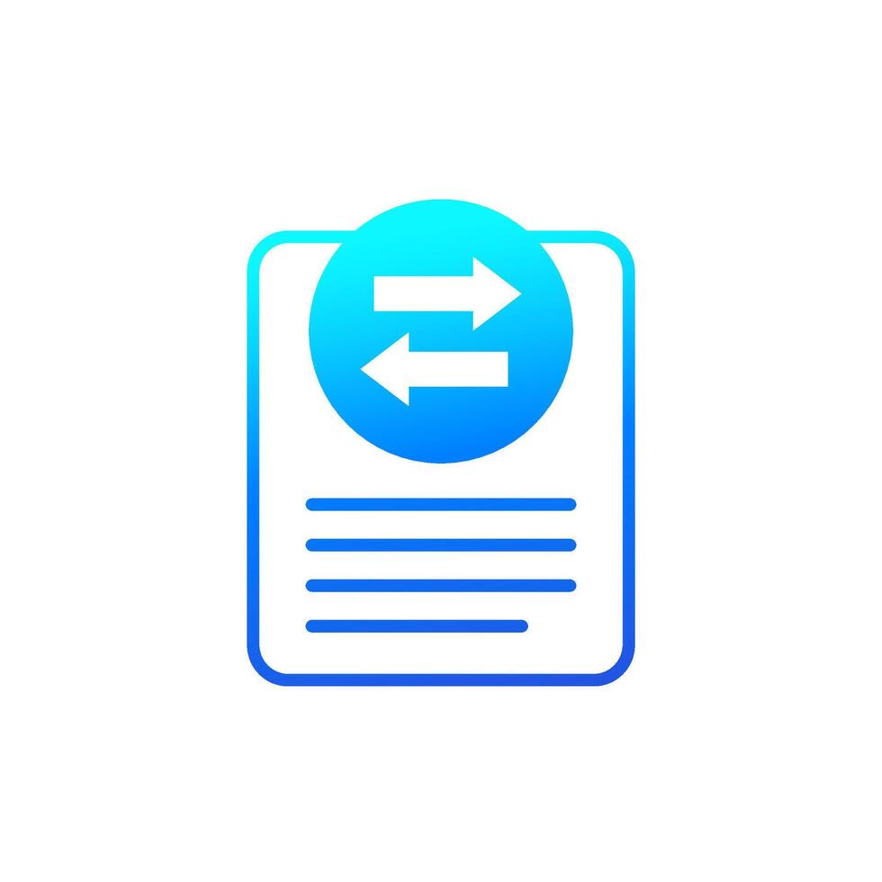 data exchange icon on white vector