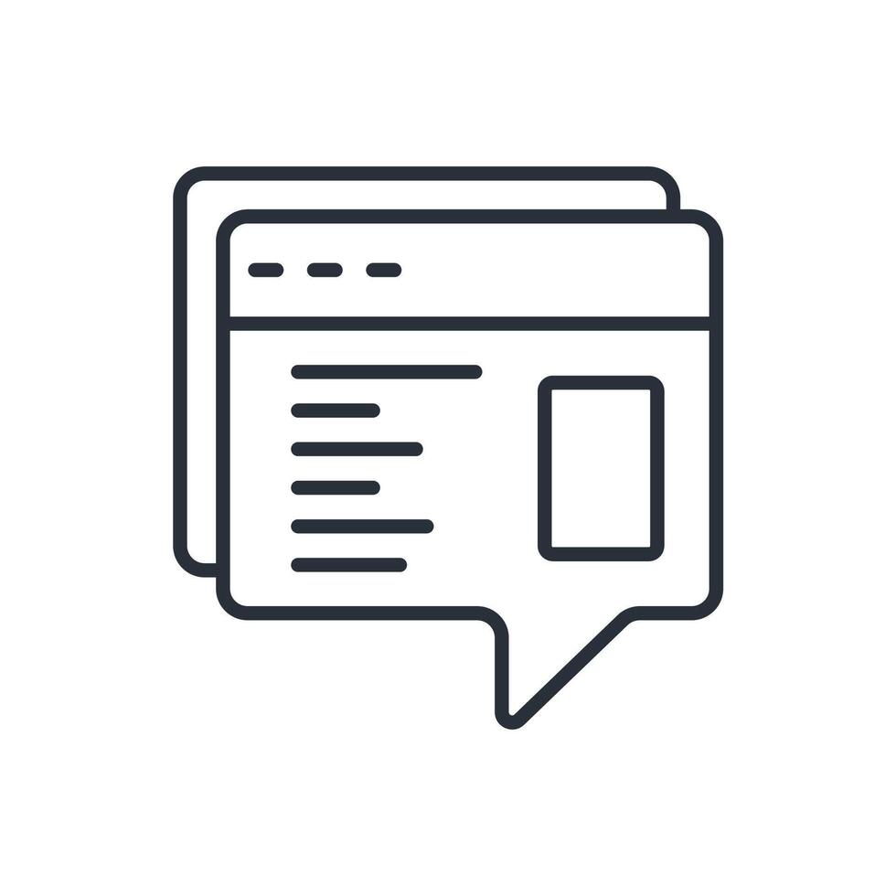 blog icons line vector