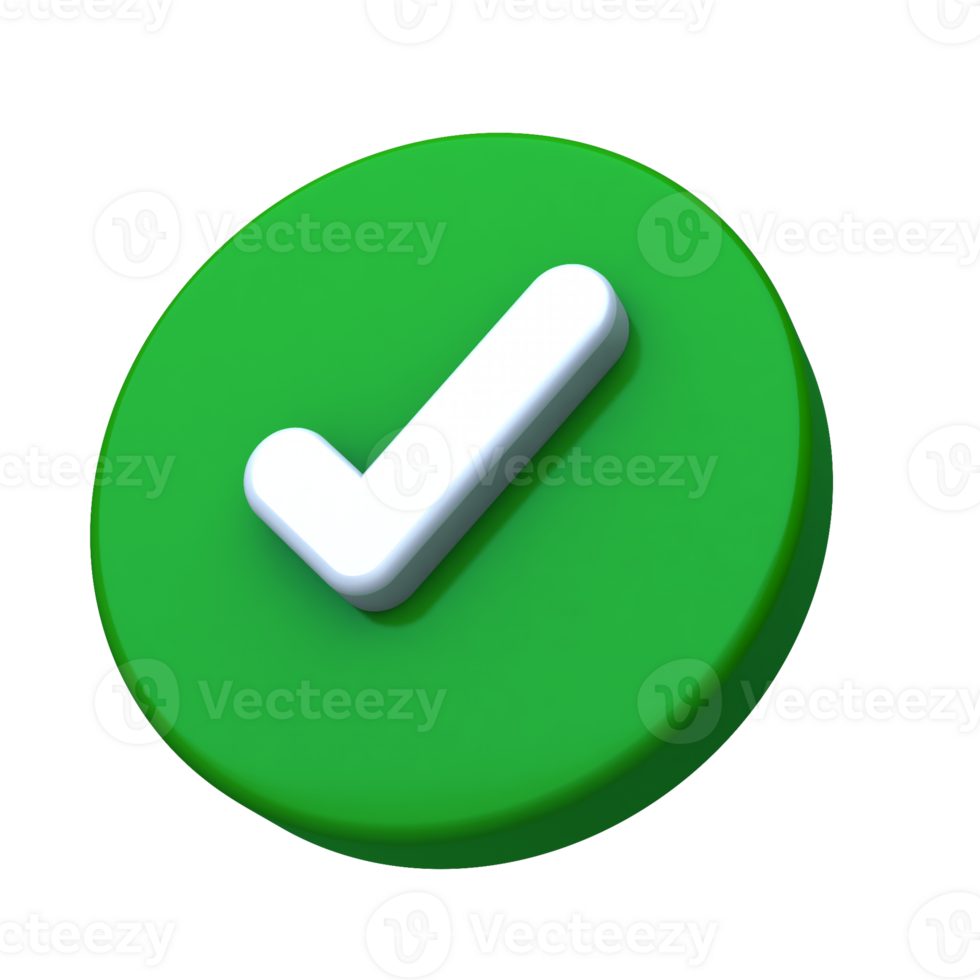Right View Modern Green Check Icon Eye-Catching Design for Projects png