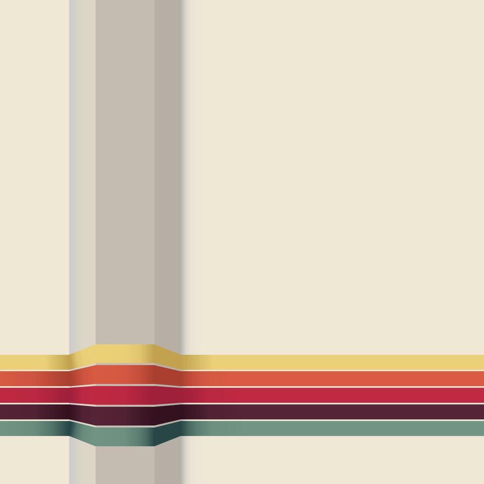 Minimalist abstract background with colorful stripes vector