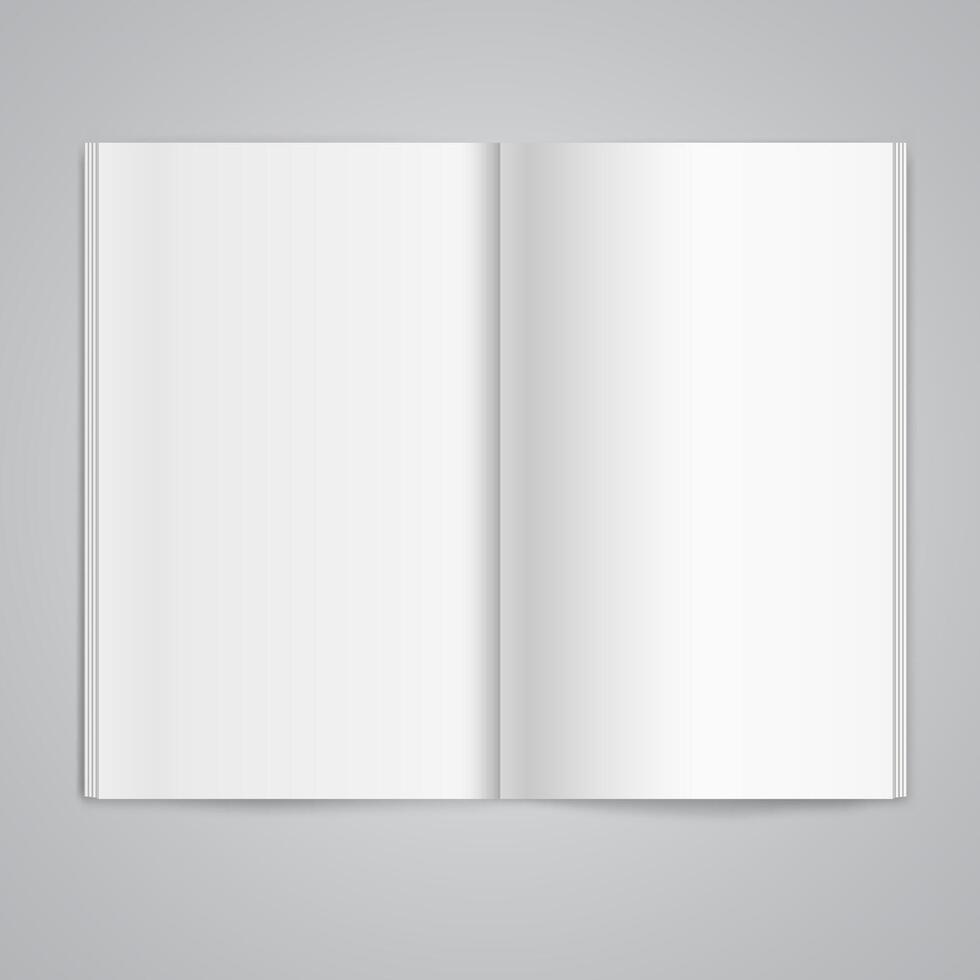 Magazine double-page spread with blank pages vector