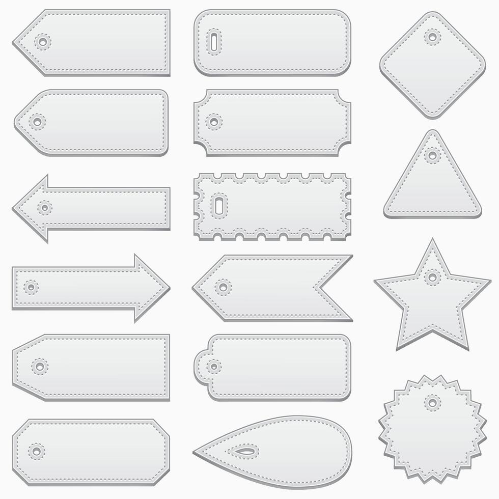 Set of price tags vector