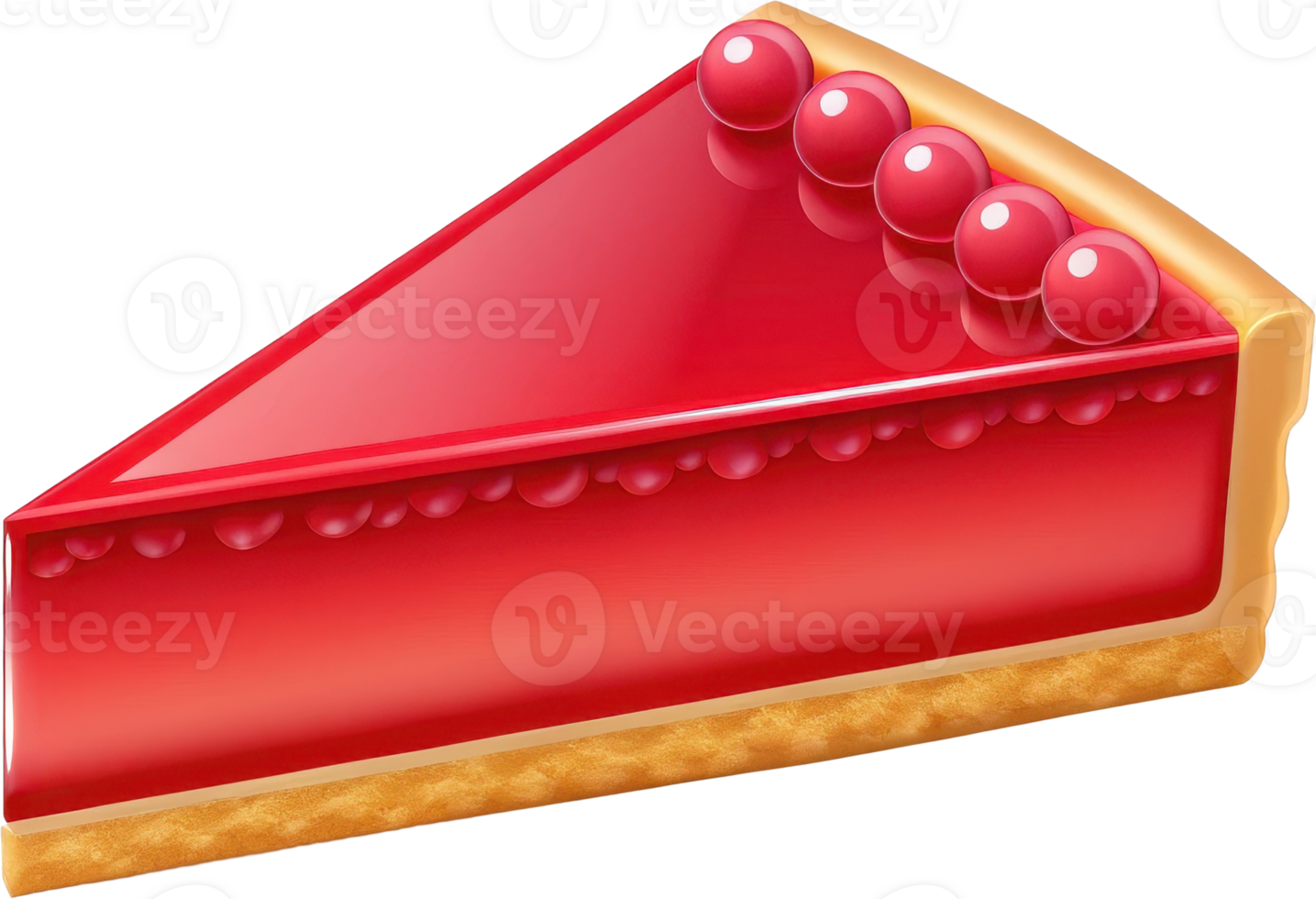 Slice of red currant jelly tart png