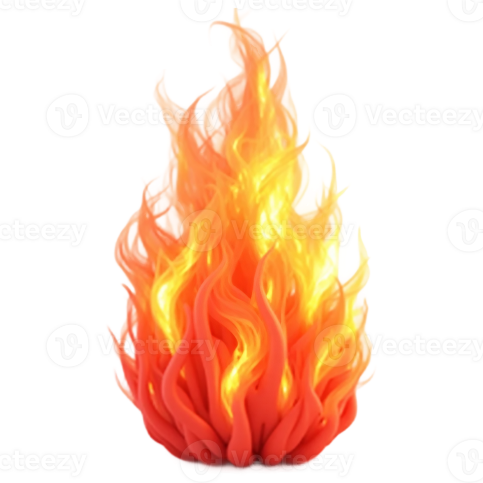 Dynamic fiery flames flickering with realistic depth and shading effects. png