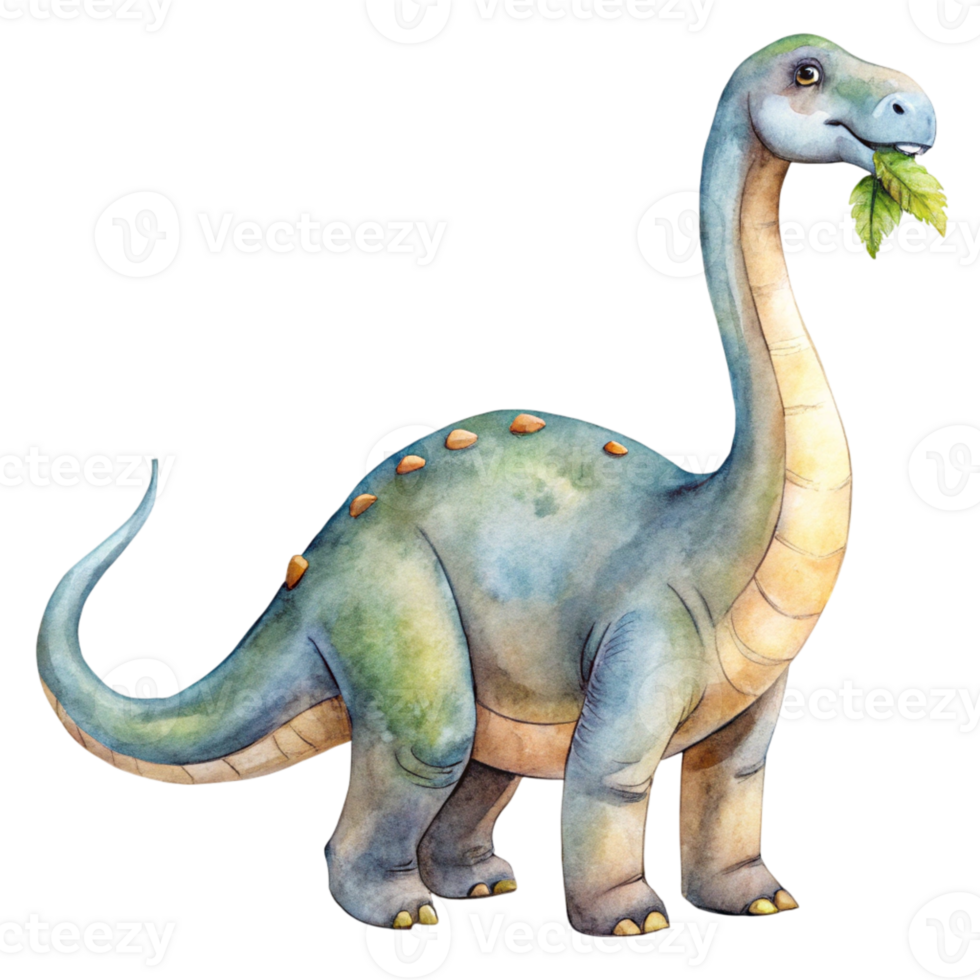 A dinosaur with leaves in its mouth png