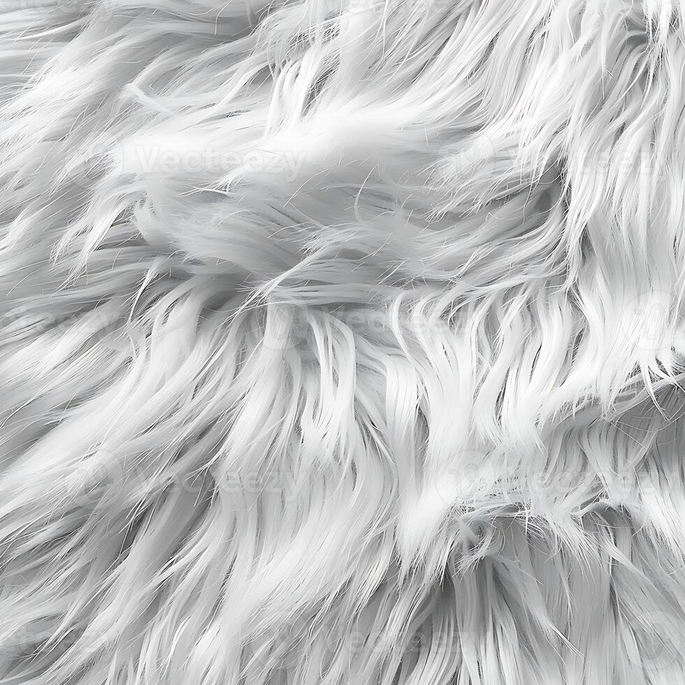 Fluffy Texture close-up of a plush, fluffy texture, a sea of soft, luxurious fur, offering a sensory experience. Perfect for adding a touch of comfort and elegance to any design. photo