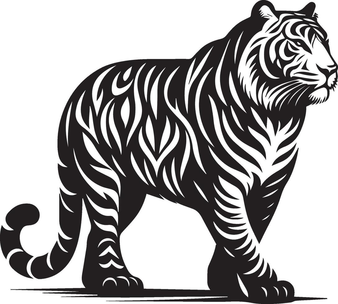 Tiger logo type tattoo .design vector