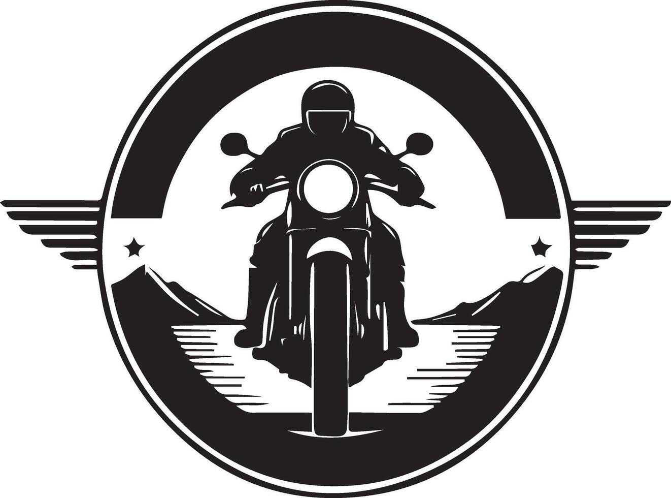 motorcycle logo type silhouette design vector