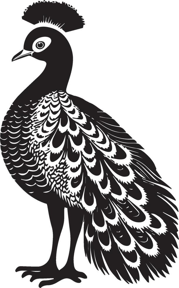 Peacock silhouette design vector