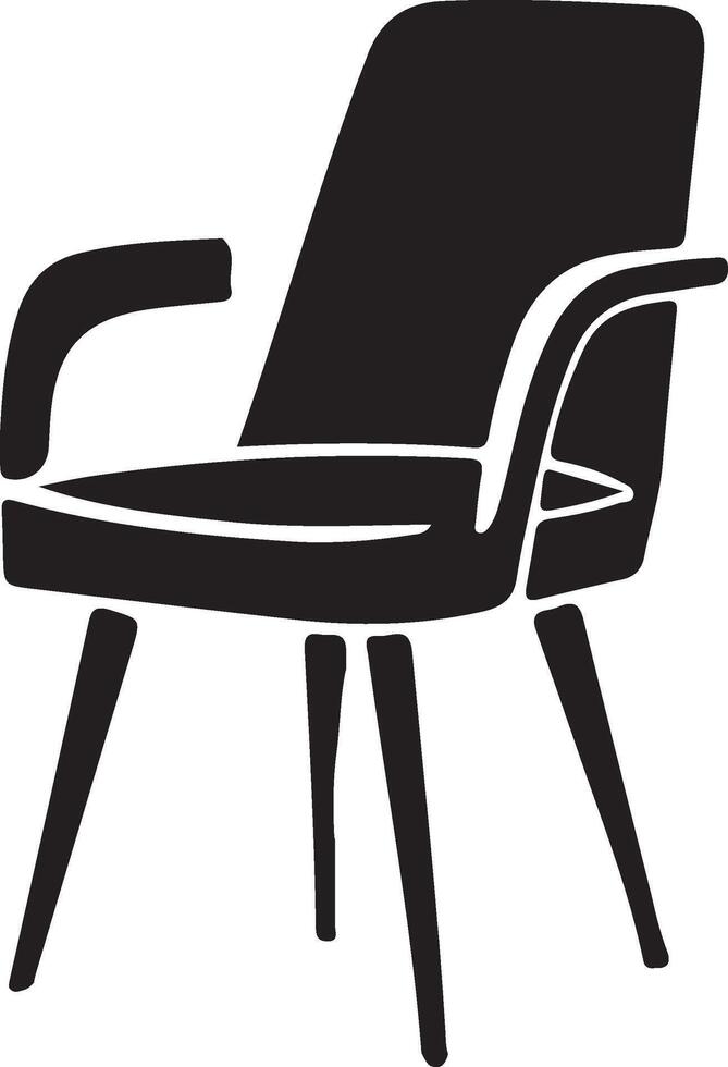 . Black and white classic table silhouette design vector