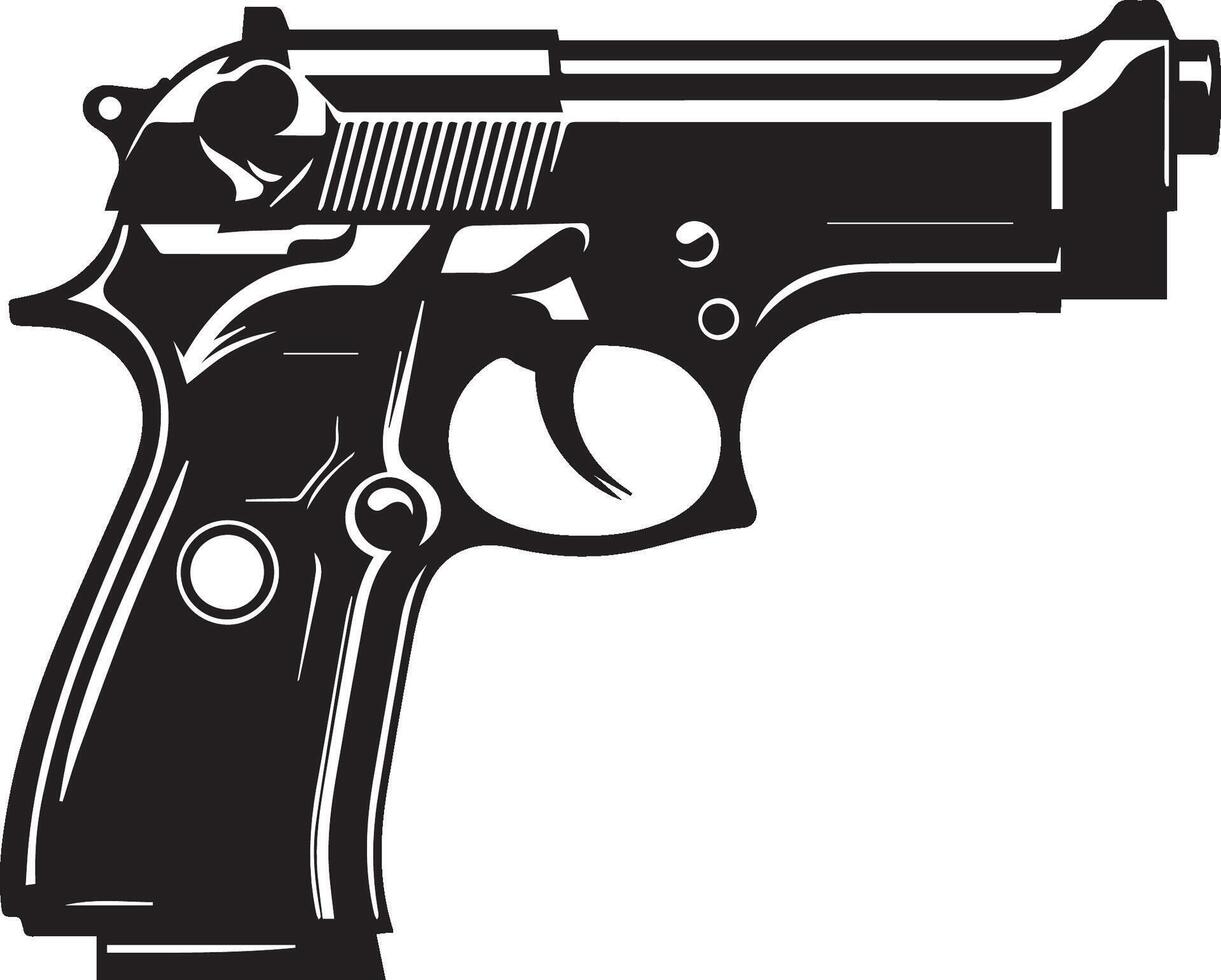 A gun silhouette on a white background vector