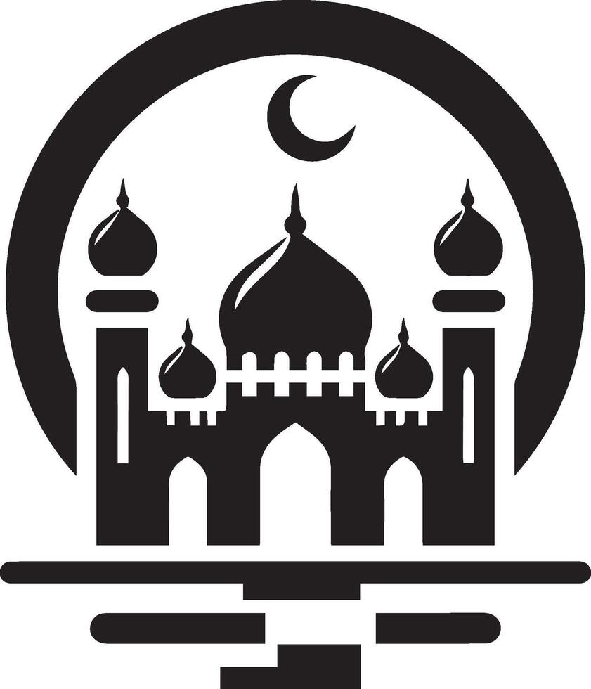 A Islamic mosque icon illustration design vector